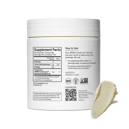 ARMRA Colostrum Unflavored Jar